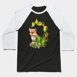 The sly fox who just wants to sit Baseball T-Shirt